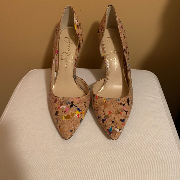 jessica simpson cork pumps